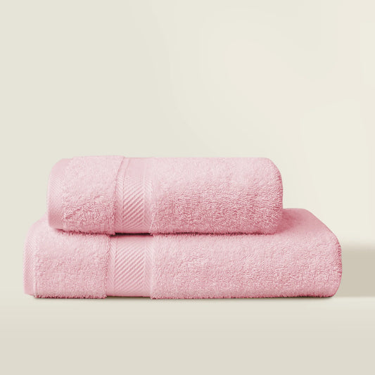 Luxury Cotton Towels - Pink (Pack of 2)